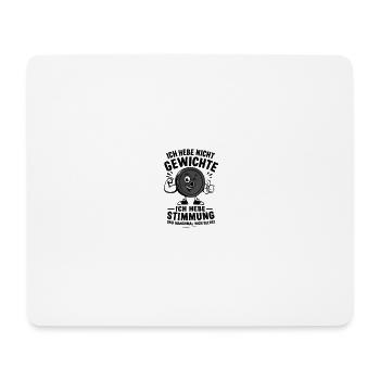 Witziges Ideogramm mit Gewichten - Mousepad (Querformat) - Weiß - Vorne