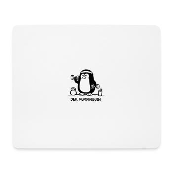 Schwarzweiß Pinguin Flasche gym - Mousepad (Querformat) - Weiß - Vorne
