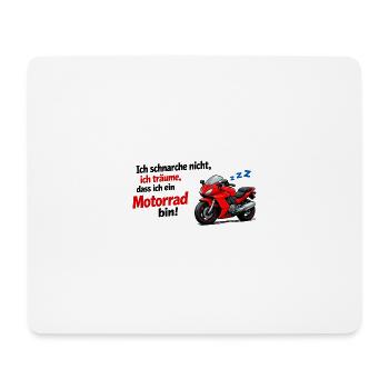 Ich träume Motorrad - Mousepad (Querformat) - Weiß - Vorne