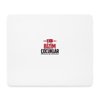 UnsereKinder Türkflagge Logo bizim cocuklar - Mousepad (Querformat) - Weiß - Vorne