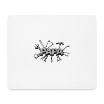 Papa Outils Fusion - Tapis de souris (format paysage) - blanc - Devant
