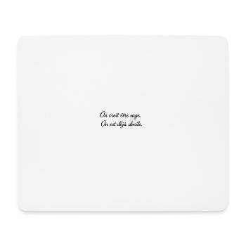 Sagesse illusoire en écriture cursive - Tapis de souris (format paysage) - blanc - Devant