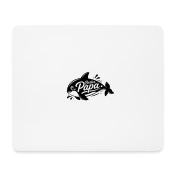Bester Papa Logo mit Herzchen - Mousepad (Querformat) - Weiß - Vorne
