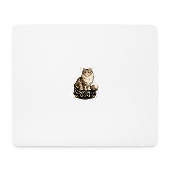 Siberian Mom Cat Print - Mouse Pad (horizontal) - white - Front