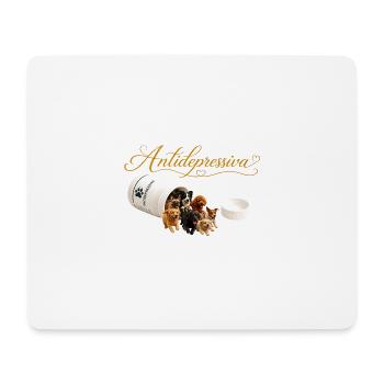 Antidepressive Hundeherzen Design - Mousepad (Querformat) - Weiß - Vorne