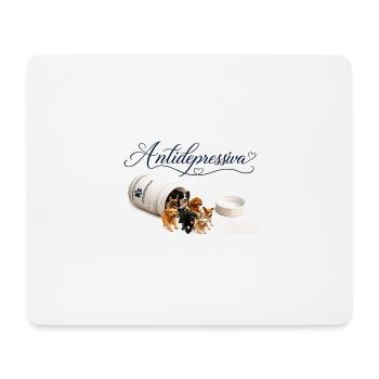 Antidepressive Hundeliebe - Mousepad (Querformat) - Weiß - Vorne