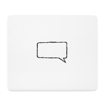Sprechblase_Grunge_Eckig - Tapis de souris (format paysage) - blanc - Devant