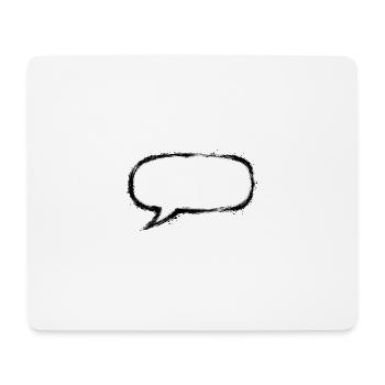 Sprechblase_Grunge_Pinsel - Tapis de souris (format paysage) - blanc - Devant