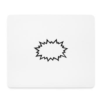 Sprechblase_Grunge_Explosion - Tapis de souris (format paysage) - blanc - Devant