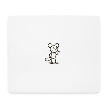 Waving Mouse Character Illustration - Mouse Pad (horizontal) - white - Front