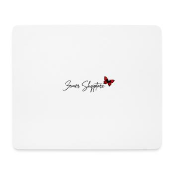 Zemër Shqiptare – Albanisches Herz - Mousepad (Querformat) - Weiß - Vorne