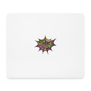 Psychedelischer Sternenweb - Mousepad (Querformat) - Weiß - Vorne