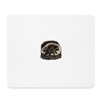 Vintage Waschbär – Retro Wildlife Design | Raccoon - Mousepad (Querformat) - Weiß - Vorne