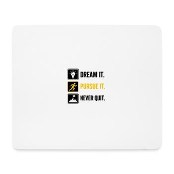 Verfolgt es: Run Think Rise - Mousepad (Querformat) - Weiß - Vorne
