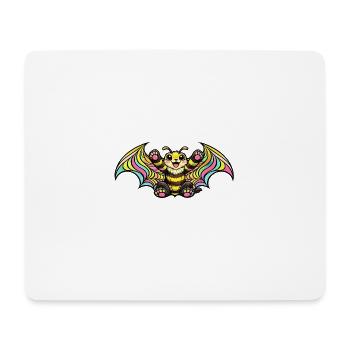 Regenbogenbat mit Flügeln - Mousepad (Querformat) - Weiß - Vorne