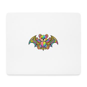 Ours arc-en-ciel aux ailes - Tapis de souris (format paysage) - blanc - Devant