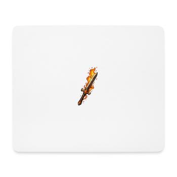 Feuerklinge Flammenschwert - Mousepad (Querformat) - Weiß - Vorne