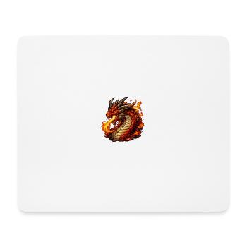 Flammen-Drachenwirbel - Mousepad (Querformat) - Weiß - Vorne