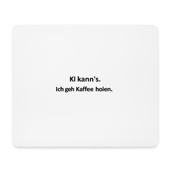 KI - Mousepad (Querformat) - Weiß - Vorne