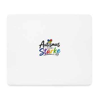Autismus ist eine Stärke  - Mousepad (Querformat) - Weiß - Vorne