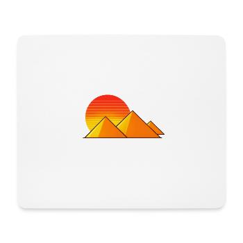 Sonnenuntergang über Pyramiden - Mousepad (Querformat) - Weiß - Vorne