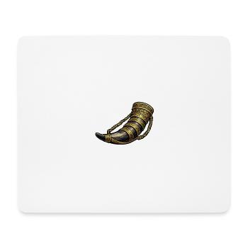 Goldener Hornschmuck - Mousepad (Querformat) - Weiß - Vorne