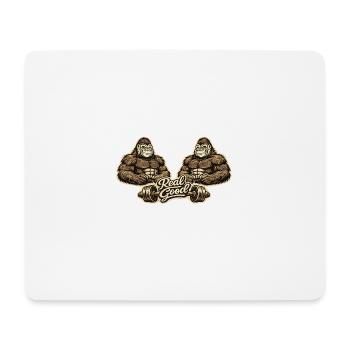 Doppelgorilla Kraftduo Fitness - Mousepad (Querformat) - Weiß - Vorne