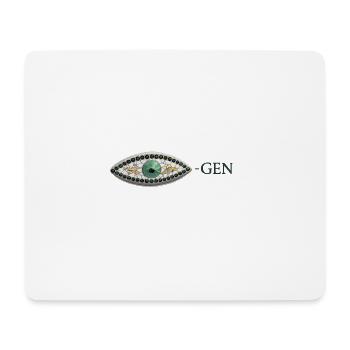 Eye mosaic with emerald pattern Gen - Mouse Pad (horizontal) - white - Front