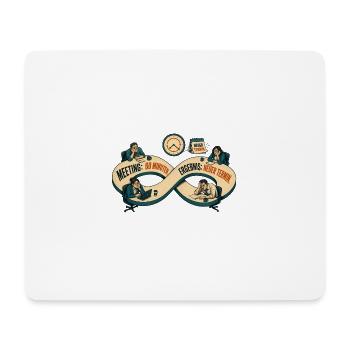 Meeting 60 Min Ergebnis Neuer Termin - Mousepad (Querformat) - Weiß - Vorne