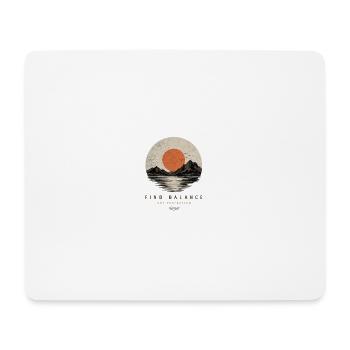 Find Balance – Vintage Mountain Sunset - Mousepad (Querformat) - Weiß - Vorne