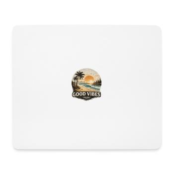 good_vibes - Tapis de souris (format paysage) - blanc - Devant