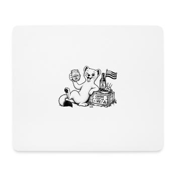 Vaelosek l hermine apéro  - Tapis de souris (format paysage) - blanc - Devant
