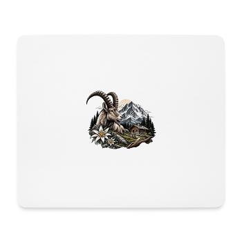 Summit trestle in the alpine forest - Mouse Pad (horizontal) - white - Front