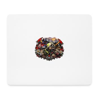 Art opérationnel des pompiers - Tapis de souris (format paysage) - blanc - Devant
