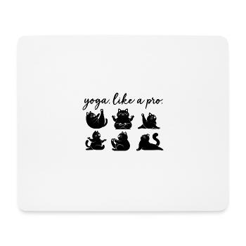Yoga Cats Funny Cat Yoga Like a Pro - Mouse Pad (horizontal) - white - Front