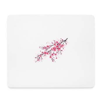 Branches de cerisier Branches de Sakura Cerisier - Tapis de souris (format paysage) - blanc - Devant