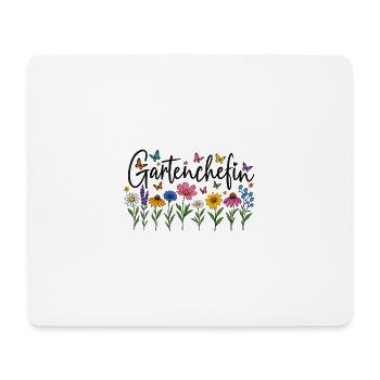 Gartenchefin - Mousepad (Querformat) - Weiß - Vorne