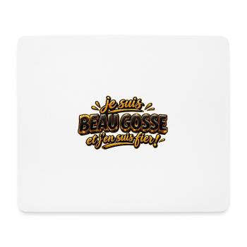 Je suis beau gosse - Tapis de souris (format paysage) - blanc - Devant
