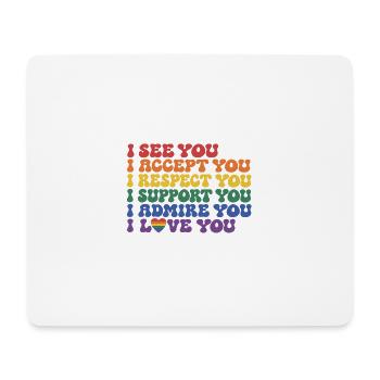 LGBTQ Queer Regenbogen - Mousepad (Querformat) - Weiß - Vorne