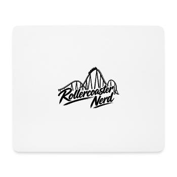 Rollercoaster Nerd - Mousepad (Querformat) - Weiß - Vorne