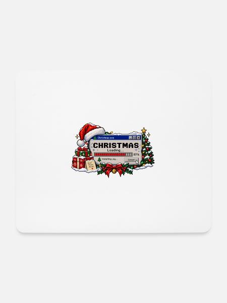 Christmas Loading - Mousepad (Querformat) - Weiß