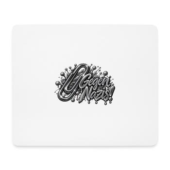 Briefklammer - Gegen Nazis - Büroklammer - Mousepad (Querformat) - Weiß - Vorne