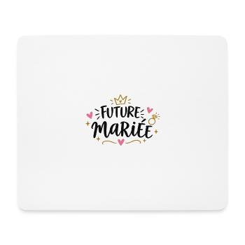 Fröhliche gekrönte Braut in spe. - Mousepad (Querformat) - Weiß - Vorne