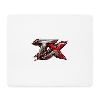 Rotes Metall TX Logo Battle Edition - Mousepad (Querformat) - Weiß - Vorne