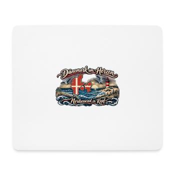 Dänemark im Herzen – Nordsee Wind - Mousepad (Querformat) - Weiß - Vorne