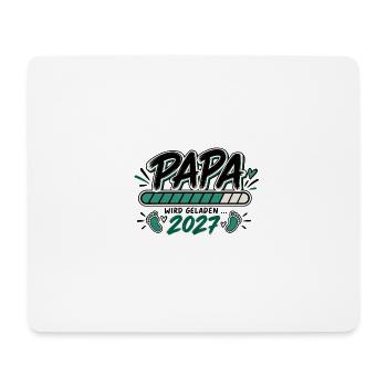 Papa wird geladen 2027 - Geschenk werdender Vater - Mousepad (Querformat) - Weiß - Vorne