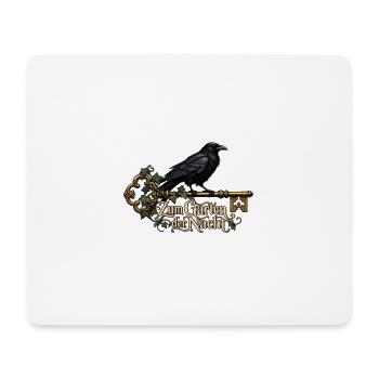Rabe auf Schlüssel zum Garten der Nacht - Mousepad (Querformat) - Weiß - Vorne