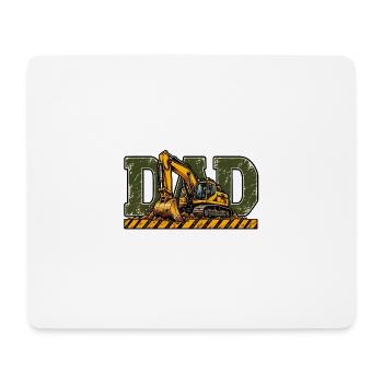 Dad Bagger – Geschenk für Baggerfahrer - Mousepad (Querformat) - Weiß - Vorne