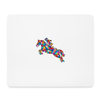 Reiten Pferd Reiterin - Mousepad (Querformat) - Weiß - Vorne