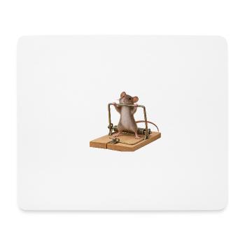 Maus mit Problem. - Mousepad (Querformat) - Weiß - Vorne